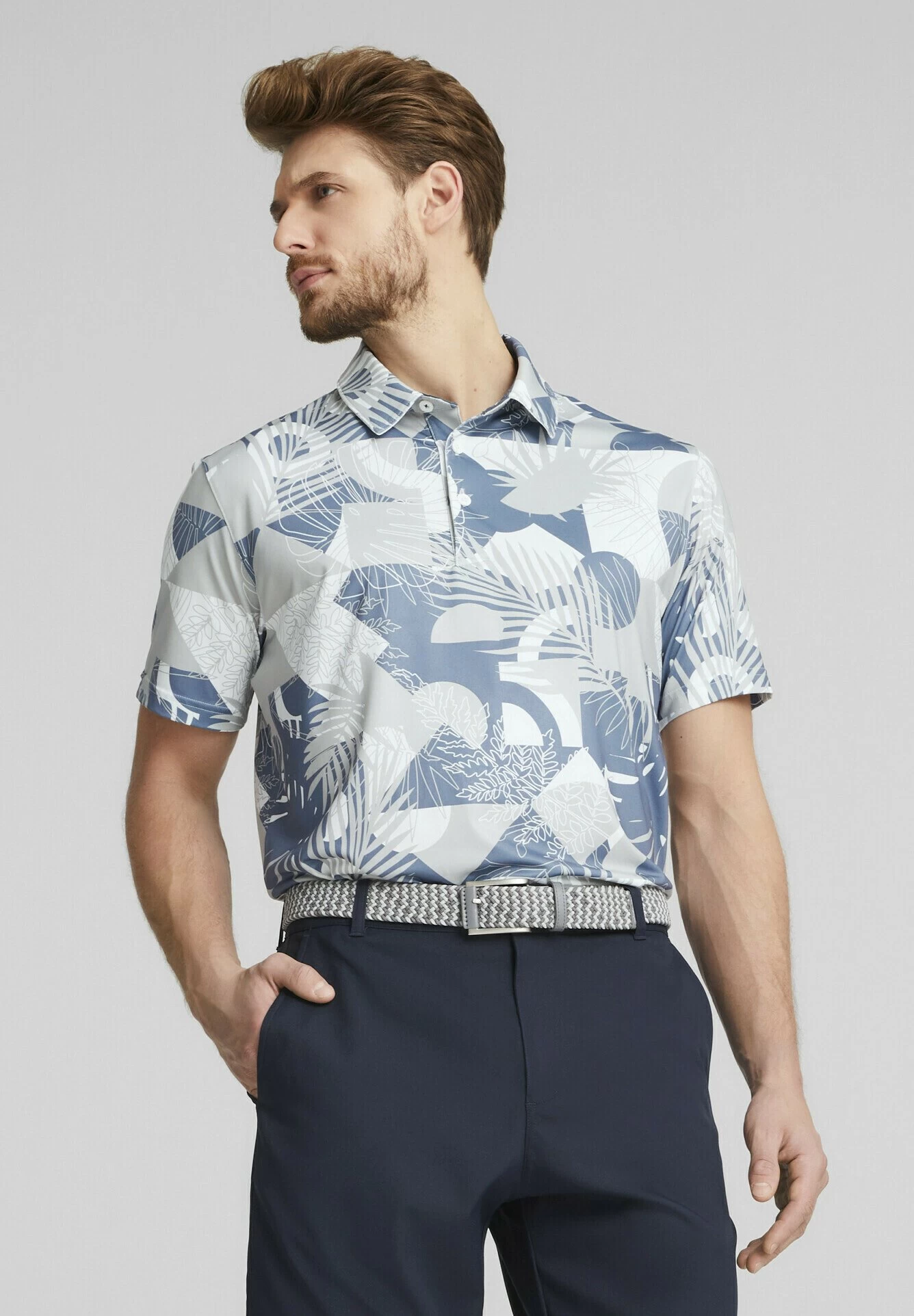 Puma Mattr Geo Golf Für- Poloshirt - Evening Sky Navy 1 Puma Mattr Geo Golf Für- Poloshirt - Evening Sky Navy