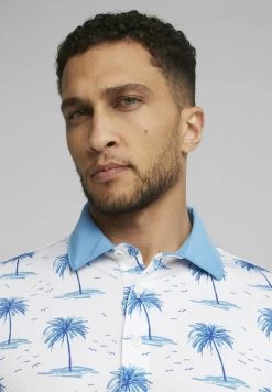 Puma Mattr Mirage Golf - Poloshirt - White Glow Regal Blue -Charmant Golfen Winkel 3164975d35c04e928394ea69fbf7dc56