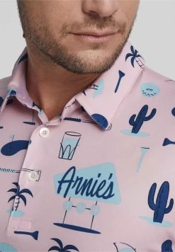 PUMA Golf X Arnold Palmer Cloudspun Golf - Poloshirt - Pale PinkLake Blue -Charmant Golfen Winkel 3a1a7293d4b84aff8c9b15ed13d9337a