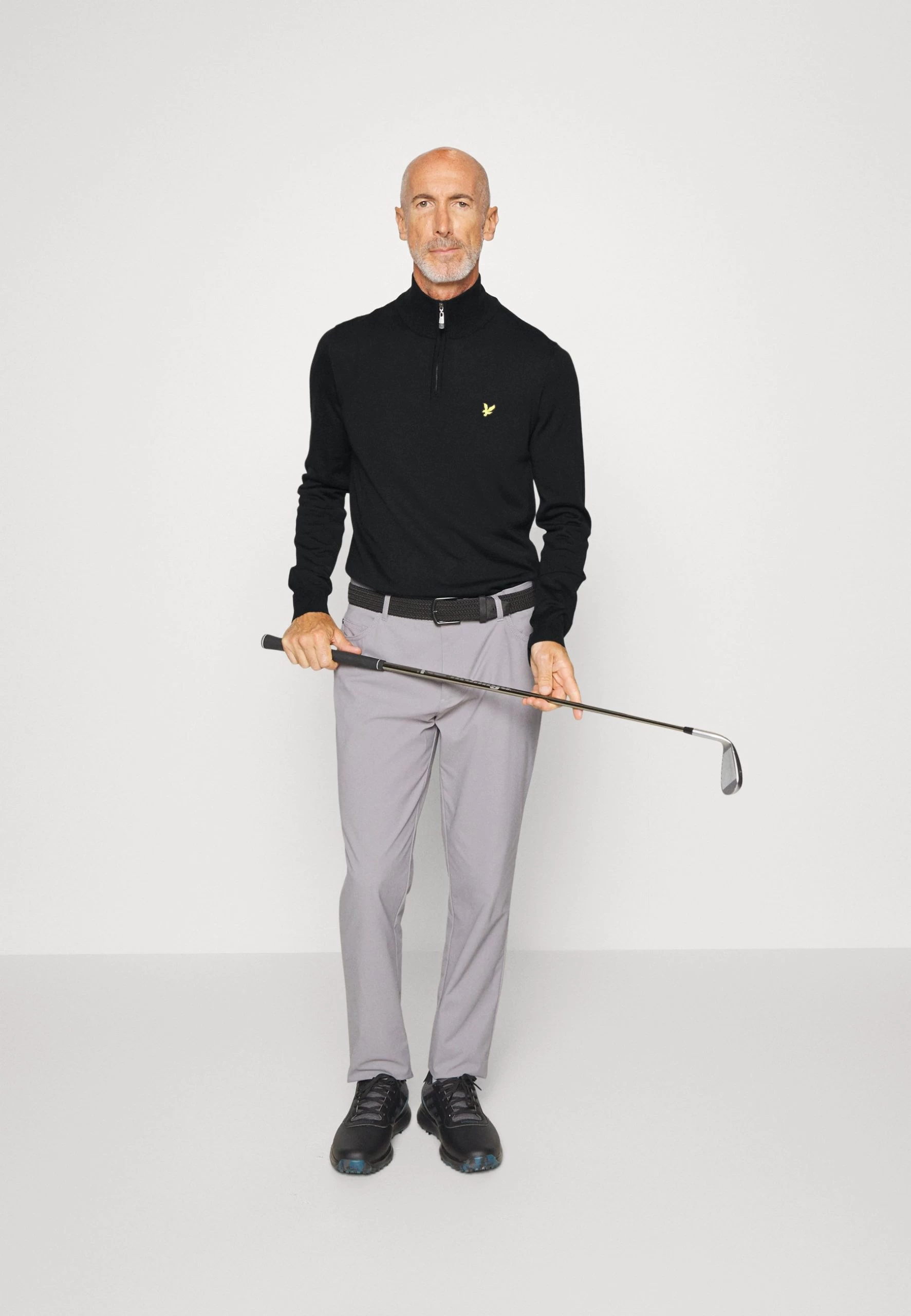 Lyle & Scott Golf Core Zip Mix - Trui - Jet Black 2 Lyle & Scott Golf Core Zip Mix - Trui - Jet Black - Afbeelding 2