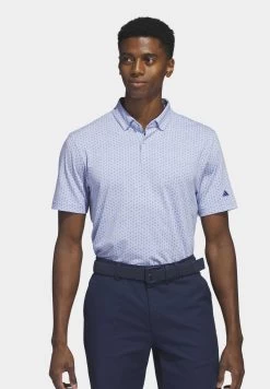 ADIDAS PERFORMANCE Go-To Print Golf - Poloshirt - Blue Dawn