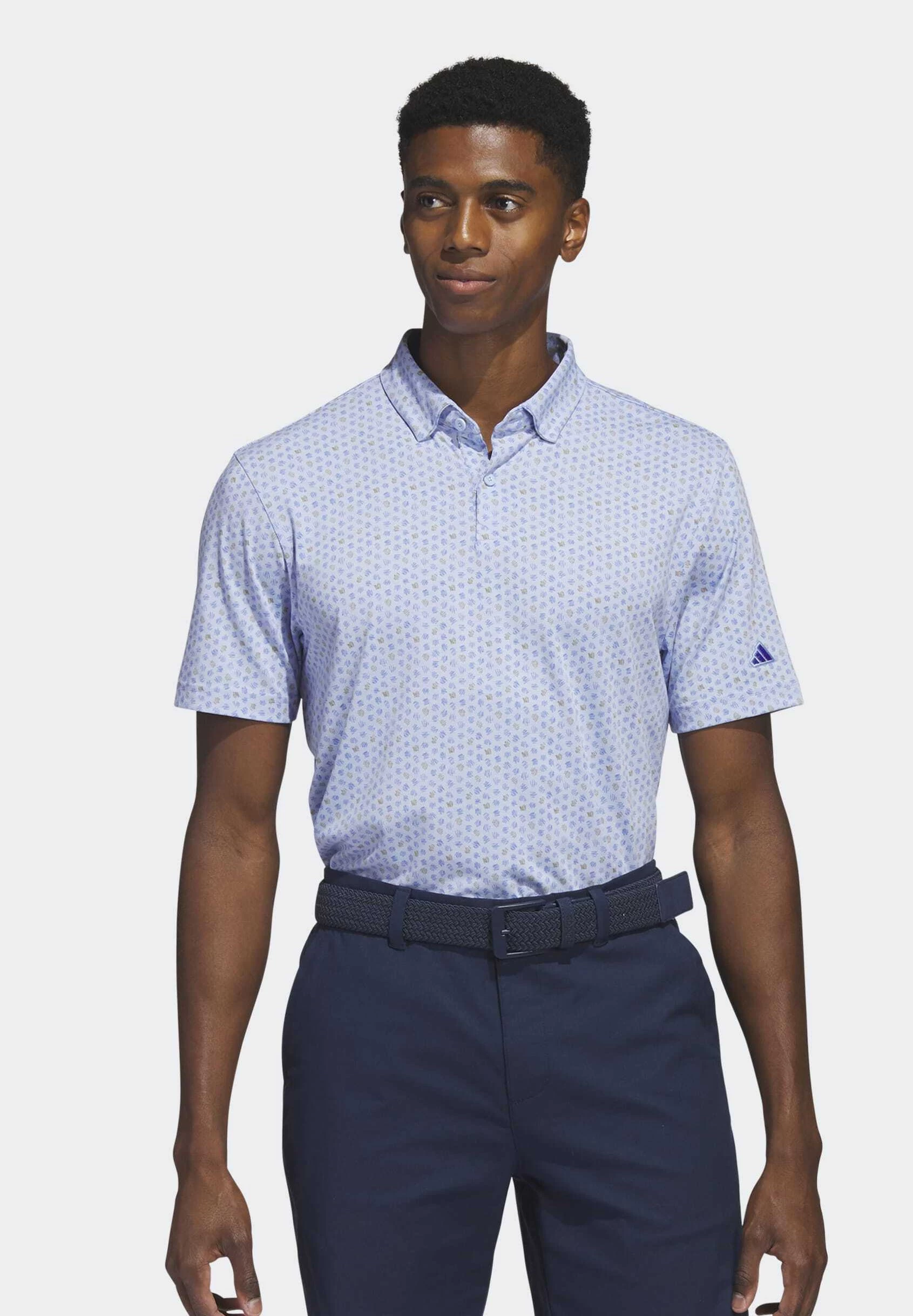 ADIDAS PERFORMANCE Go-To Print Golf - Poloshirt - Blue Dawn 1 ADIDAS PERFORMANCE Go-To Print Golf - Poloshirt - Blue Dawn