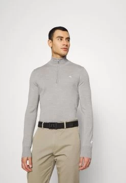 Kian Zipped Golf - Trui - Grey Melange