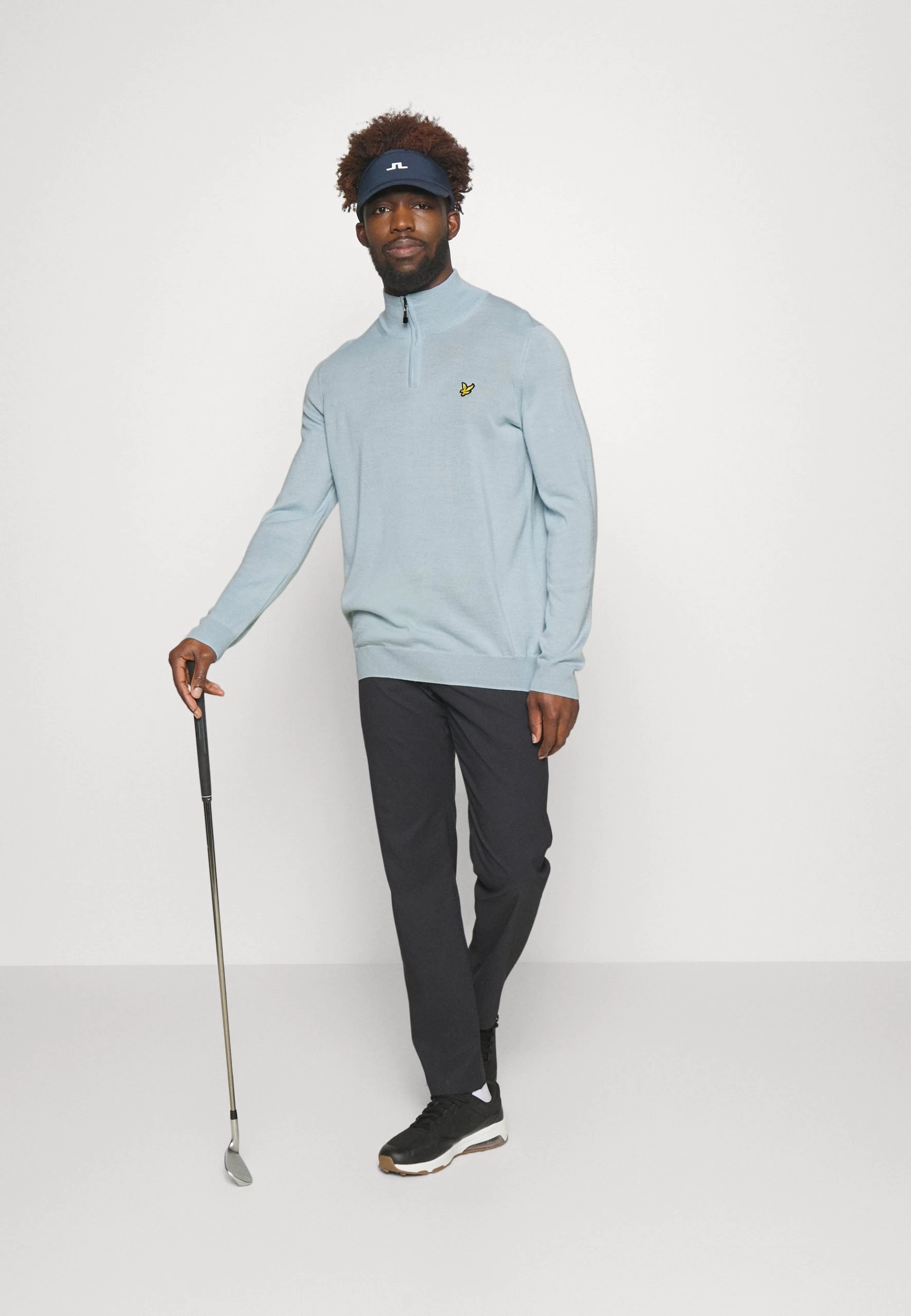 Lyle & Scott Golf Core Zip Mix - Trui - Blue Shore 2 Lyle & Scott Golf Core Zip Mix - Trui - Blue Shore - Afbeelding 2