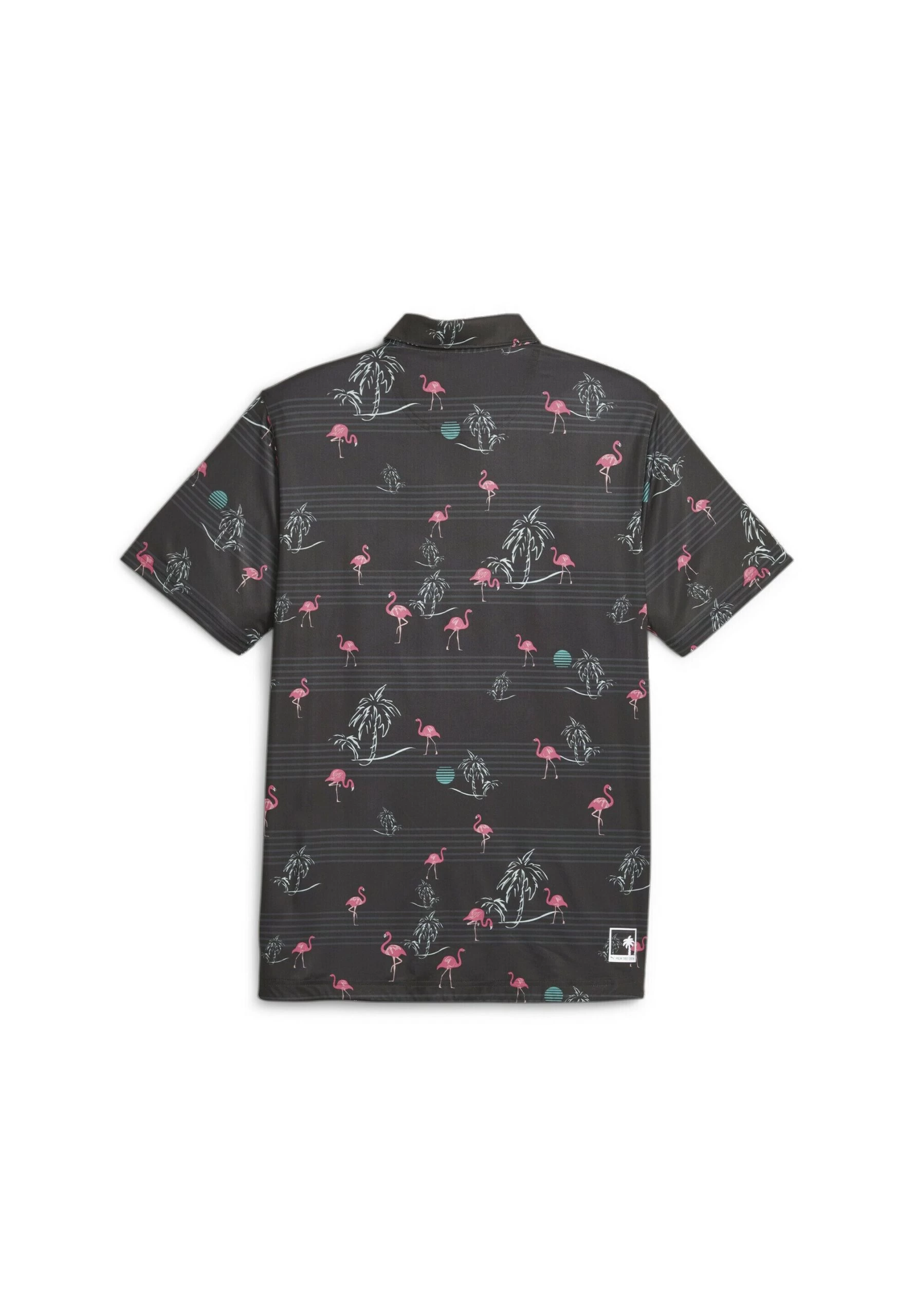 Puma Palm Tree Crew Bedrucktes Golf - Poloshirt - Black Charming Pink 6 Puma Palm Tree Crew Bedrucktes Golf - Poloshirt - Black Charming Pink - Afbeelding 6