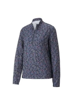 Puma Floral Cloudspun Quarter-Zip Golf - Longsleeve - Navy Blazer Loveable -Charmant Golfen Winkel 5f39317d26ed4cd589c43164f91c0355