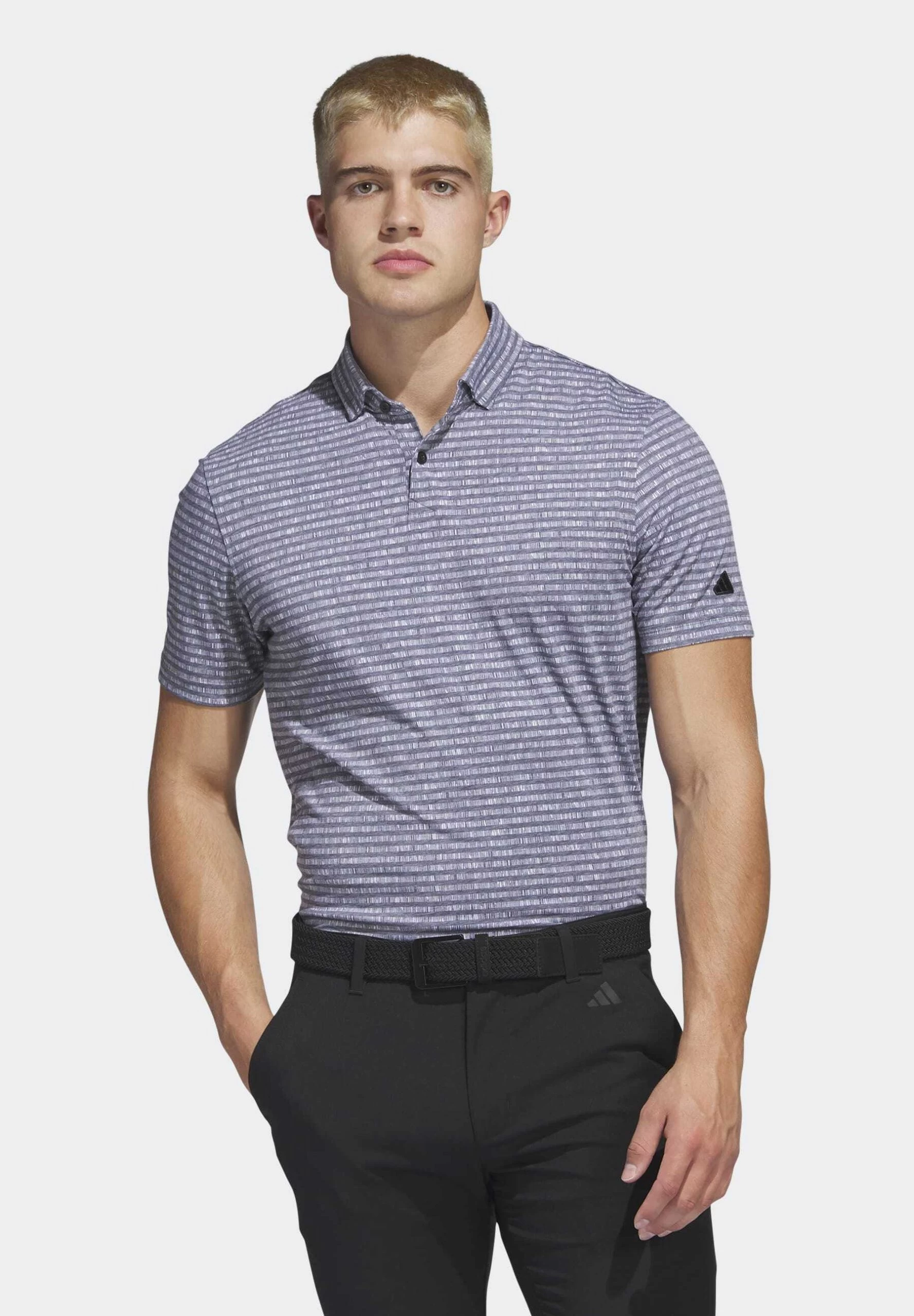 ADIDAS PERFORMANCE Go-To Striped Golf- Poloshirt - Black 1 ADIDAS PERFORMANCE Go-To Striped Golf- Poloshirt - Black