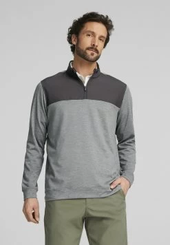 Puma Cloudspun Block Quarter-Zip Golf - Sweater - Black