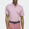 ADIDAS PERFORMANCE Go-To Striped Golf - Poloshirt - Pink Strata
