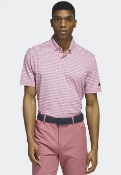 ADIDAS PERFORMANCE Go-To Striped Golf - Poloshirt - Pink Strata