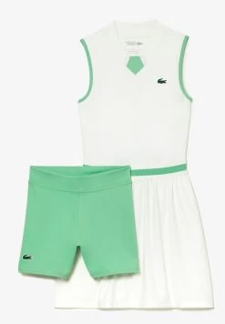 Lacoste Sport Golf Dress - Jurken - Blanc Vert -Charmant Golfen Winkel 6e725c7f085747ffbf3c7e16ddc954f3