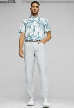 Puma Cloudspun Aloha Golf - Poloshirt - White Glow Pacific Green -Charmant Golfen Winkel 79dd8035ae83412fbdfe513fbe236dab