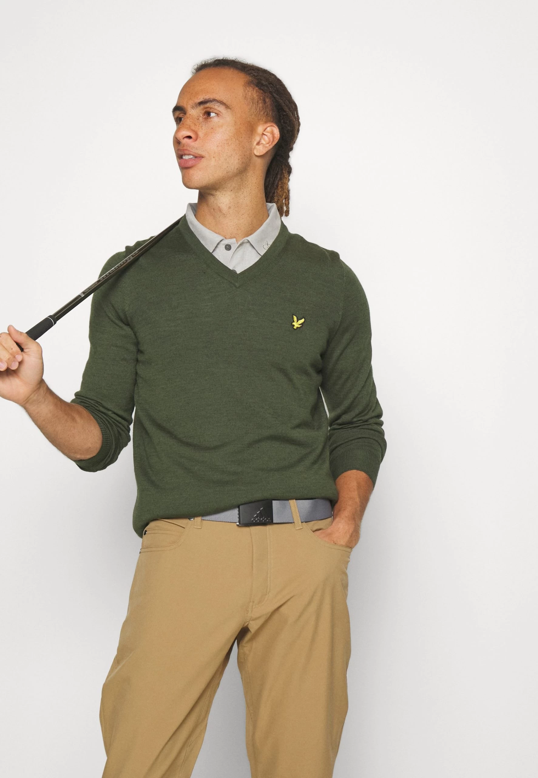 Lyle & Scott Golf V Neck - Trui - Cactus Green 3 Lyle & Scott Golf V Neck - Trui - Cactus Green - Afbeelding 3