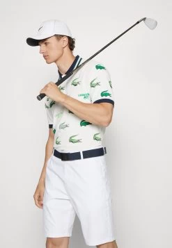 Lacoste Sport Golf All Over Print - Poloshirt - Blanc/Bleu Marine/Vert/Blanc -Charmant Golfen Winkel 84c7c09a5e3d4468b981a2a0082366bc