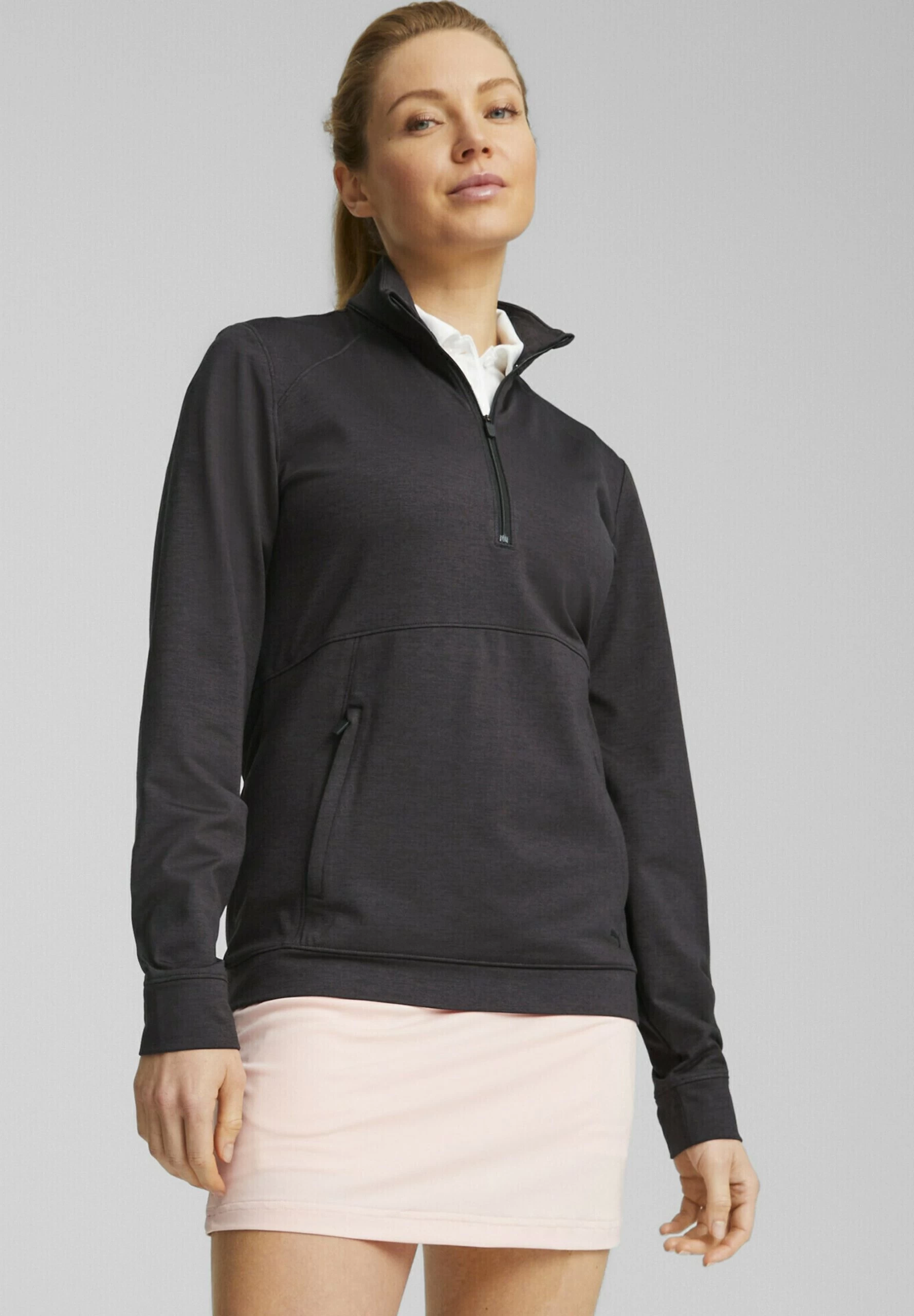 Puma Cloudspun Rockaway Golf Mit Halbem Reissverschluss - Sweater - Black 1 Puma Cloudspun Rockaway Golf Mit Halbem Reissverschluss - Sweater - Black