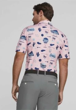 PUMA Golf X Arnold Palmer Cloudspun Golf - Poloshirt - Pale PinkLake Blue -Charmant Golfen Winkel 8d55d042e1b245838dc5ebb5ef5d7d22