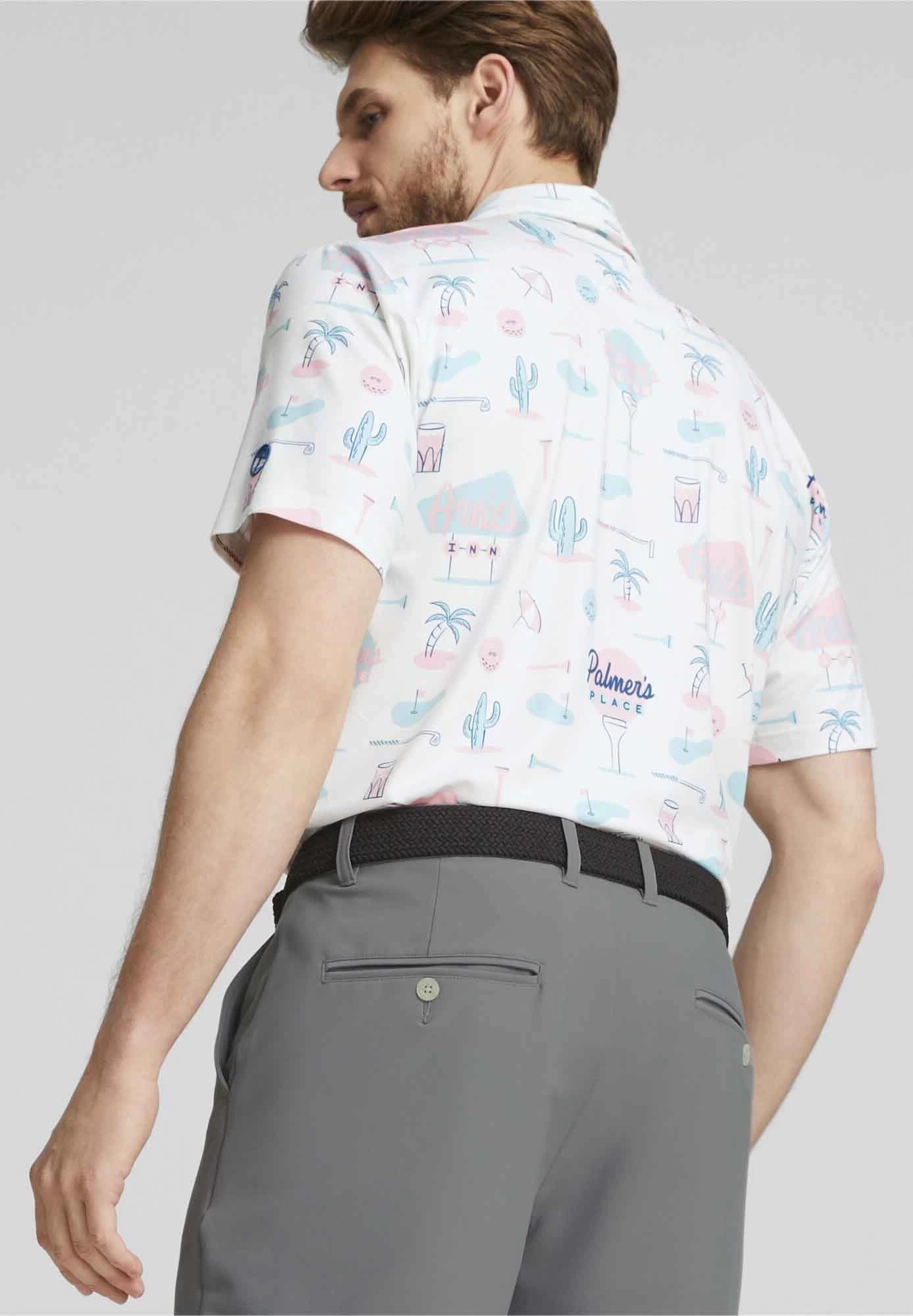 PUMA Golf X Arnold Palmer Cloudspun Golf - Poloshirt - Bright White/Pale Pink 3 PUMA Golf X Arnold Palmer Cloudspun Golf - Poloshirt - Bright White/Pale Pink - Afbeelding 3