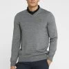 Lyle & Scott Golf V Neck - Trui - Mid Grey Marl