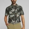 Puma Cloudspun Aloha Golf - Poloshirt - Black Eucalyptus