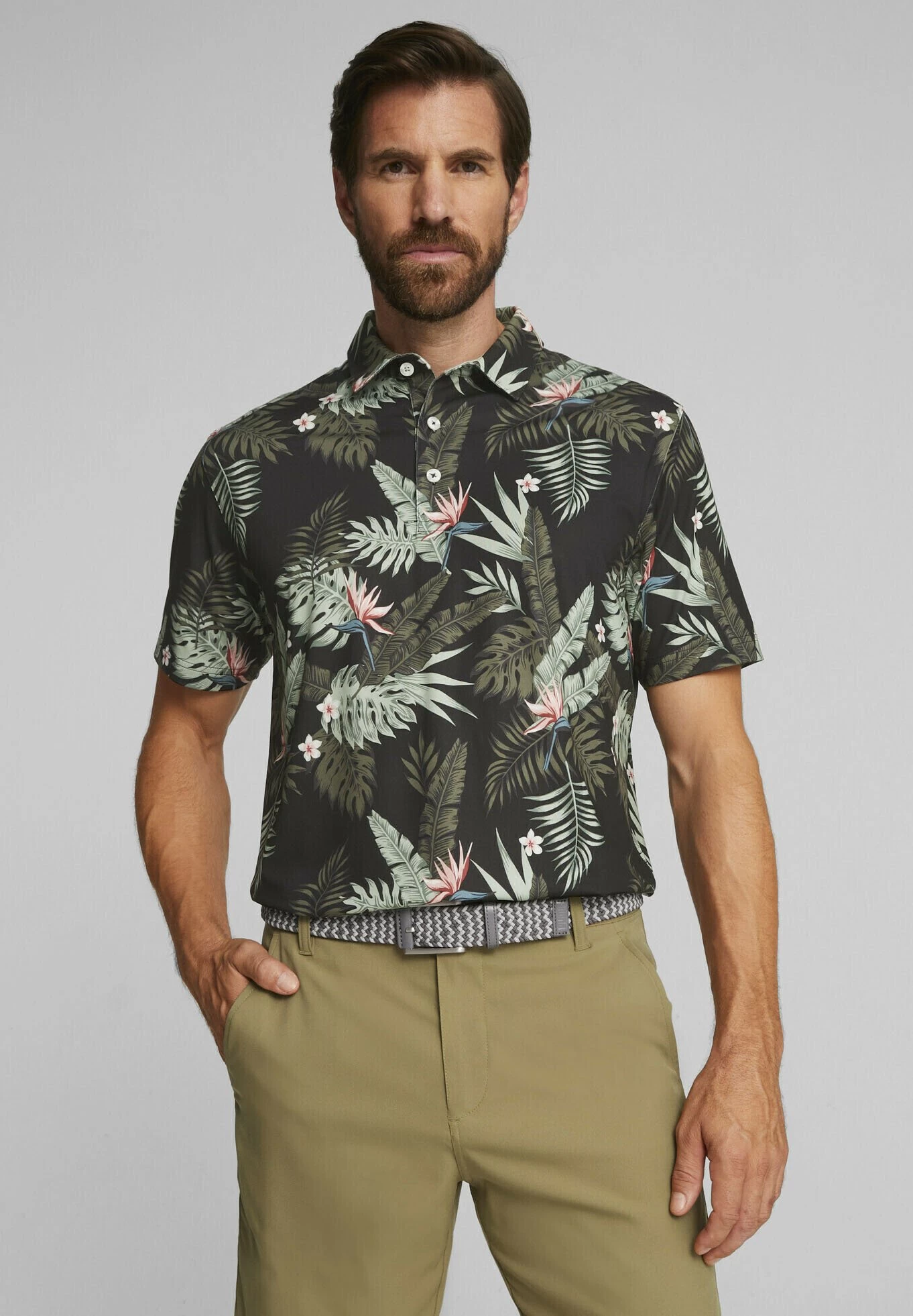 Puma Cloudspun Aloha Golf - Poloshirt - Black Eucalyptus 1 Puma Cloudspun Aloha Golf - Poloshirt - Black Eucalyptus