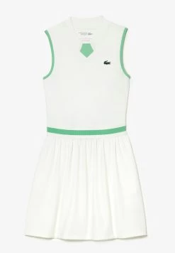 Lacoste Sport Golf Dress - Jurken - Blanc Vert -Charmant Golfen Winkel c53e5bf45d2c4ee58c39946d36c4a60e
