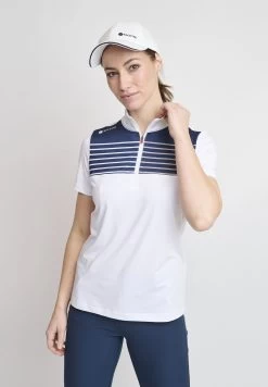 Charmant Golfen Winkel 31 Zip Golf - Poloshirt - Weiß