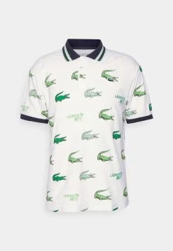 Lacoste Sport Golf All Over Print - Poloshirt - Blanc/Bleu Marine/Vert/Blanc -Charmant Golfen Winkel ebd527eff09643ad9a084c0b0978a87c