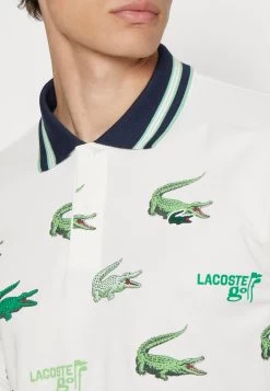 Lacoste Sport Golf All Over Print - Poloshirt - Blanc/Bleu Marine/Vert/Blanc -Charmant Golfen Winkel fb320a245e064ce4908fbe1b65c408cf