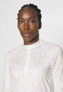 Adidas Golf Womens Ultimate Printed Quarter Zip Golf Mock - Longsleeve - Taupe/White -Charmant Golfen Winkel fc81768fb2774f07af5b26ddbb3c15ff