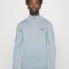 Lyle & Scott Golf Core Zip Mix - Trui - Blue Shore